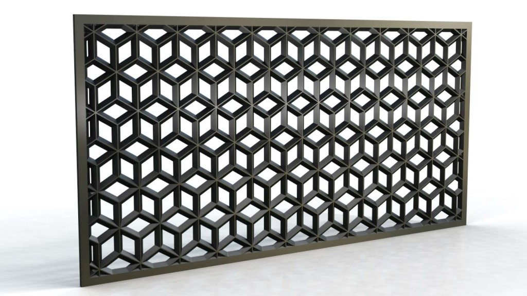 Bespoke Fretwork Screen - see the full range at www.wavywallpanels.com
