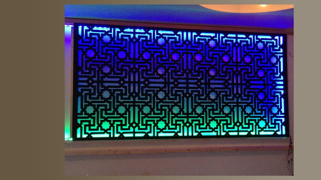 Bespoke Fretwork Screen - see the full range at www.wavywallpanels.com