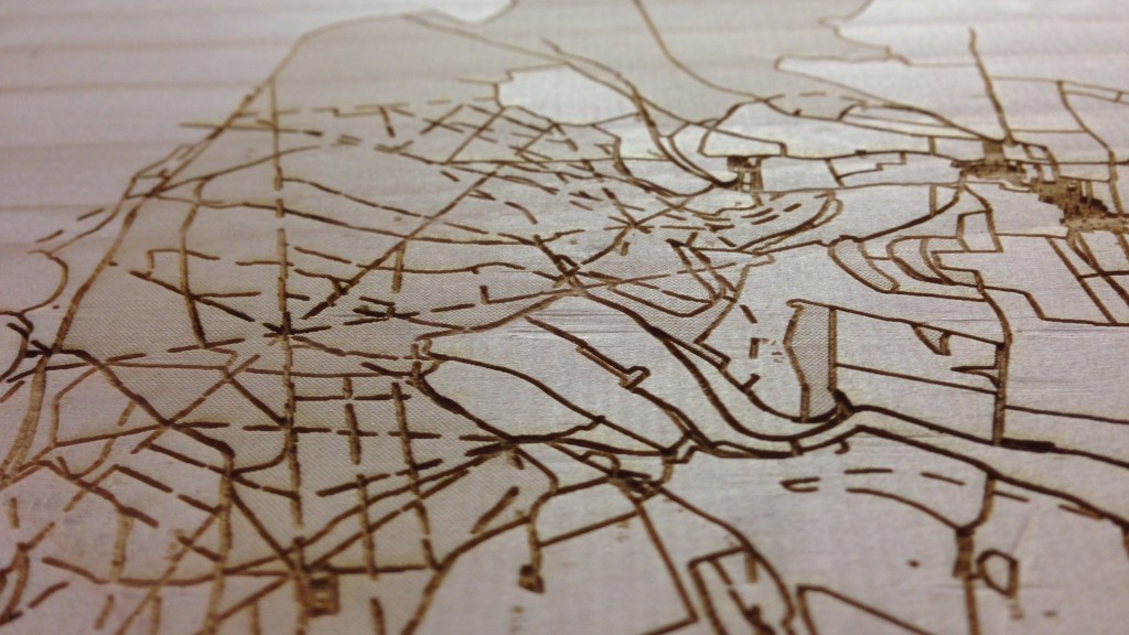 Laser Etched Map