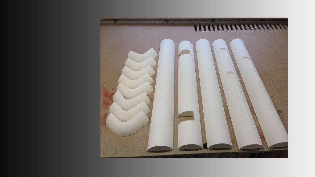 Giant Iphone components machined in model board