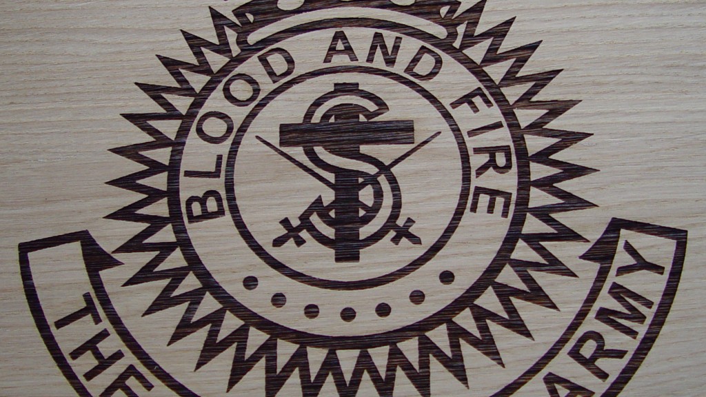 Laser Etched Oak Plaque - Salvation Army