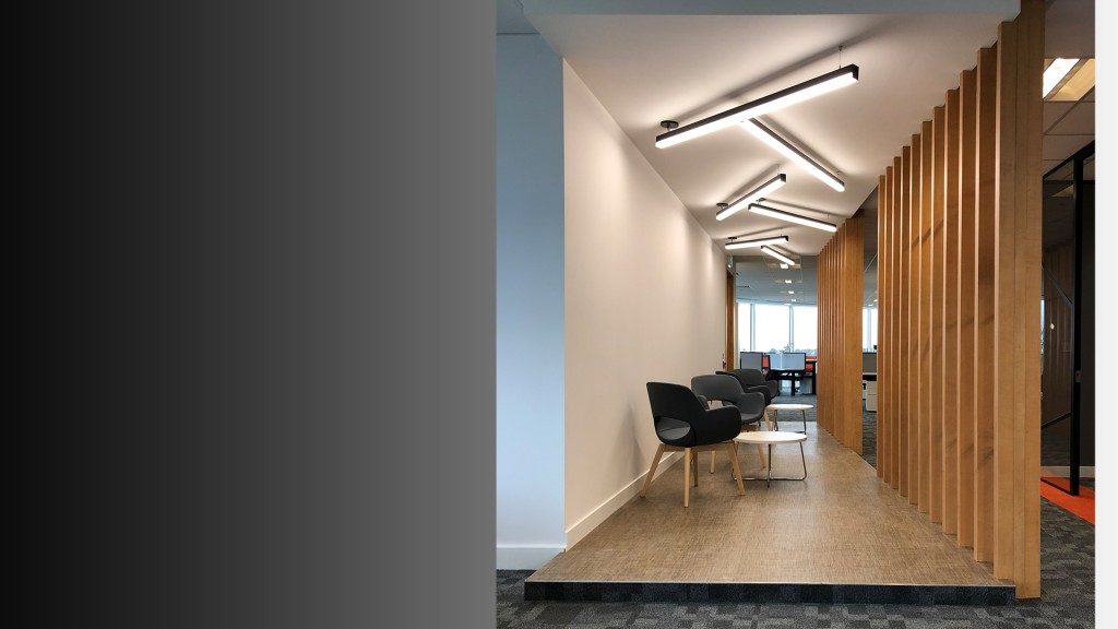 Ply Vertical slats machined for recent office refurbishment